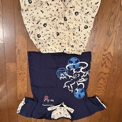 古着🉐ミッキー和柄 半袖&半ズボン　Lの画像