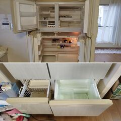 冷蔵庫 + ipod、ブルーレイ、液晶テレビの画像