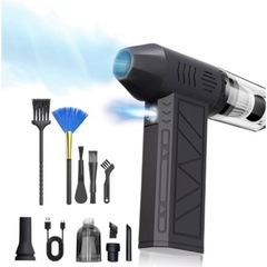 新品⭐️電動エアダスター ハンディクリーナー 強力 2in1多機能5000mah大容量バッテリーの画像