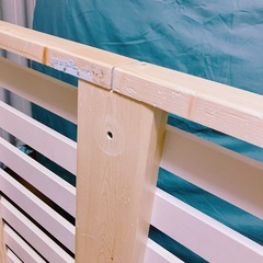 天然木 すのこベッド シングル ロータイプの画像