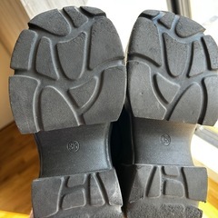 ブラック　厚底レースアップスニーカー　23.0〜23.5cmの画像