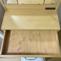 ドレッサー 3面ミラー スツール付きの画像