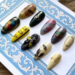 Mrs,GREEN APPLE ミセス バベルの塔 ネイルチップ ジェルネイル ハンドメイド マグネット 推活の画像