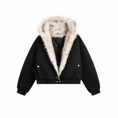 【Aurora boutique】ファー付きフード ジャケット
の画像