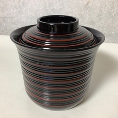 美品　山中漆器　小吸物椀　お汁粉椀　味噌汁椀　雑煮椀　5客　椀の画像