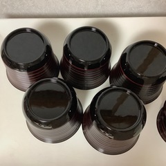 美品　山中漆器　小吸物椀　お汁粉椀　味噌汁椀　雑煮椀　5客　椀の画像