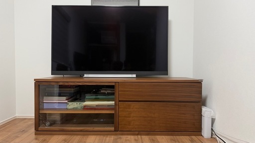 無印良品 木製AVラック 幅150cm ウォールナット材突板 テレビボード