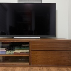 無印良品 木製AVラック 幅150cm ウォールナット材突板 テレビボードの画像