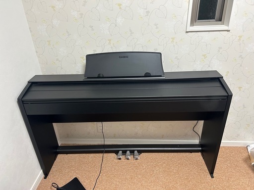新古品CASIO 電子ピアノ PX-770BK ブラックウッド調 [88鍵盤][PX770BK]