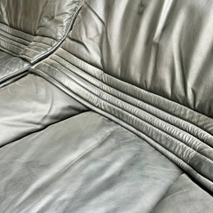 イタリア製 CONCERIA AGO S.p.A 本革ソファ 2人掛け ブラック 幅90cm 高級イタリアンレザー 家具 インテリアの画像