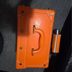 コムサ　オレンジ　キャリーカートの画像