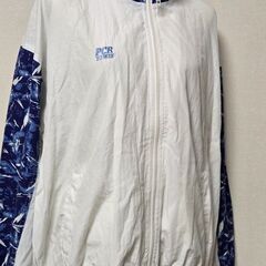 PCR TOWIN ナイロンジャケット 水色×白色 トップス 古着 ヴィンテージの画像
