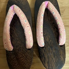 下駄 レディース Sサイズ 麻の葉柄の画像