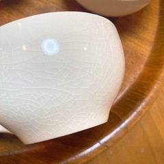 2日間のみ！(9日まで )ティーカップ5個&ミルクポット&シュガー入れ　セット　オフホワイト　　の画像