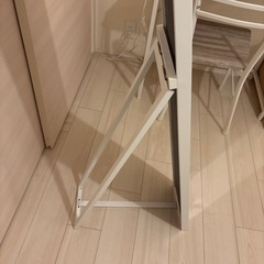 ニトリ 全身ミラー スタンドミラー ホワイトの画像