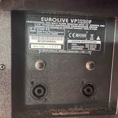 2台で/　BEHRINGER ( ベリンガー ) VP1220F EUROLIVE　PAスピーカーの画像