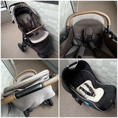 【総額12万円以上】アップリカ　ベビーカー+ベビーシート 5wayの画像