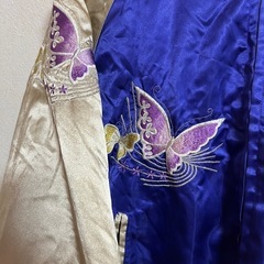 レア hoshihime yokosuka スカジャン 青×金 蝶の画像