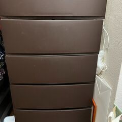5段収納棚　ブラウンの画像