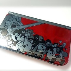 【中古 美品】New 3DS LL スマブラエディション 箱充電器ソフト11本付 の画像