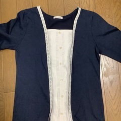 ネイビーカットソーの画像