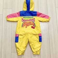 Beans Souse カラフルフード付き ジャンプスーツ 80cmの画像