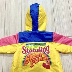 Beans Souse カラフルフード付き ジャンプスーツ 80cmの画像