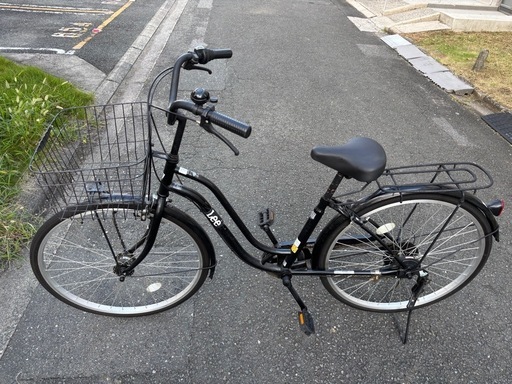 自転車　シティサイクル　ブラック　黒