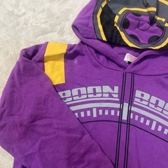 爆上戦隊ブンブンジャー なりきりパーカー120ブンバイオレットの画像
