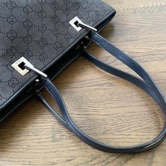 人気✨GUCCI トートバッグ　ggキャンバス　シルバー金具　A4収納可　大容量の画像