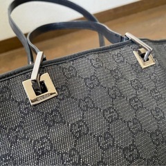 人気✨GUCCI トートバッグ　ggキャンバス　シルバー金具　A4収納可　大容量の画像