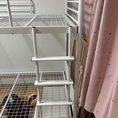 2段パイプベッド  ホワイトの画像