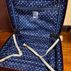 HALEIWA キャリーケース 黒 ドット柄内装の画像