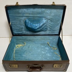 アンティーク 大きな古いトランク 旅行鞄 店舗什器 ディスプレイ 当時物 昭和レトロ ヴィンテージ インテリア 大型 スーツケース ブラウンの画像