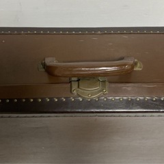 アンティーク 大きな古いトランク 旅行鞄 店舗什器 ディスプレイ 当時物 昭和レトロ ヴィンテージ インテリア 大型 スーツケース ブラウンの画像