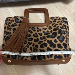 ヒョウ柄ハンドバッグの画像