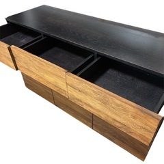 ウォールナット　木調　リビング収納　サイドボードの画像