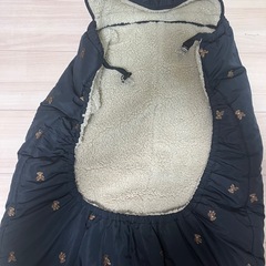【美品】防寒ケープ ネイビーくまの刺繍 の画像
