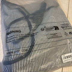 【新品未使用】SHEIN パフスリーブ リボン ボーダー 長袖 トップス Sサイズの画像