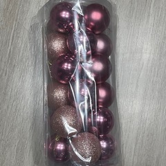 クリスマス オーナメント 飾り ツリー ボール 24個 8cm ローズゴールドの画像