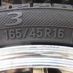 値下げ！軽自動車用16インチアルミホイールタイヤ付き4本セットの画像