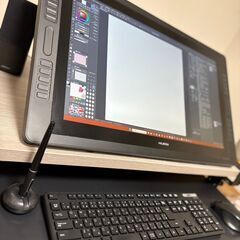 【高性能クリエイターPC＋液タブセット】raytrek debut MX + HUION Kamvas Pro24／Core i7 メモリ32GB PC + WQHD 24型液タブ／周辺機器付き／即使用可／イラスト・漫画・動画制作などにの画像