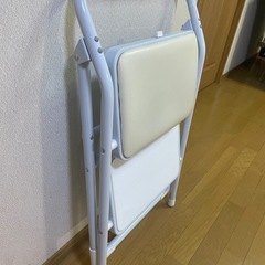 山善 椅子にもなる脚立 踏み台 折りたたみの画像
