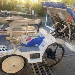 イセキ 田植機 PQ4-VS 4条 ガソリンエンジン リコイルスタート ロータリー式　動作確認済み【愛知県一宮市引取限定】の画像