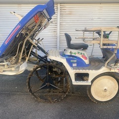 イセキ 田植機 PQ4-VS 4条 ガソリンエンジン リコイルスタート ロータリー式　動作確認済み【愛知県一宮市引取限定】の画像