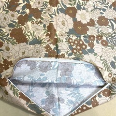 未使用保管品2枚セット　クッションカバー　座布団カバー　シックな花柄モノトーン　非対面取引可能の画像