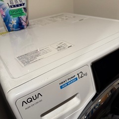 11/27迄　12kg　AQUA ドラム式 洗濯機 AQW-DX12M 2021年の画像