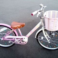 2０インチ　ブリヂストン　子供自転車　LEDライト　ピンクの画像