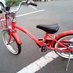16インチ　赤　子供用自転車の画像