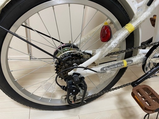 折りたたみ自転車　白　未使用